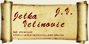Jelka Velinović vizit kartica